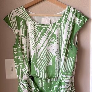 ARYN K. Green Cap Sleeve Printed Mini Dress